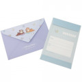 Japan Disney Letter Envelope Set - Chip & Dale / Tea Time - 2
