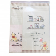 Japan Disney Letter Envelope Set - Winnie the Pooh Chill