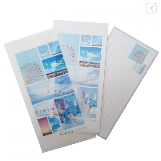 Japan View Photo Mini Letter Folder Set - Sky - 1