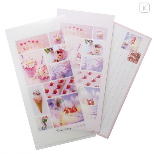 Japan View Photo Mini Letter Folder Set - Sweets Ice Cream - 1