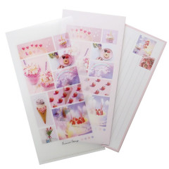 Japan View Photo Mini Letter Folder Set - Sweets Ice Cream