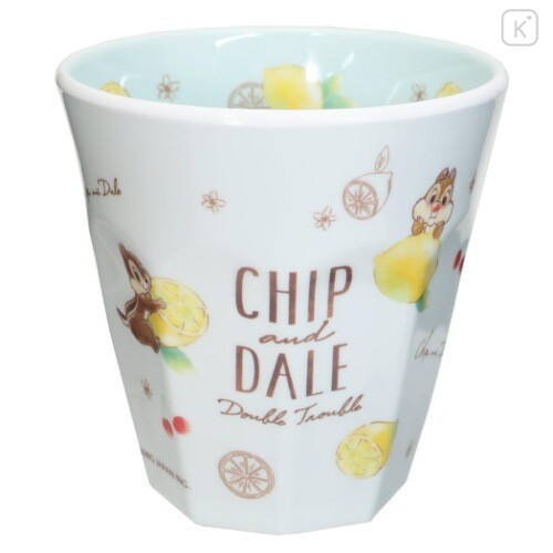 Japan Disney Melamine Tumbler - Chip & Dale Lemon - 1