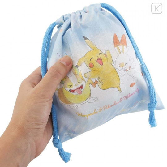 Japan Pokemon Drawstring Bag (XS) - Pikachu / Hi Friends - 2