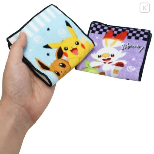 Japan Pokemon Face Towel Set - Pikachu / Eevee - 3