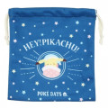 Japan Pokemon Drawstring Bag (S) - Pikachu / Good Night - 1