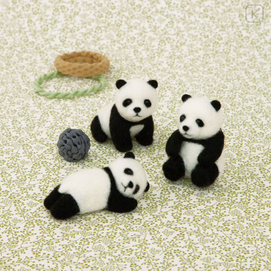 Japan Hamanaka Aclaine Needle Felting Kit - Baby Panda - 1