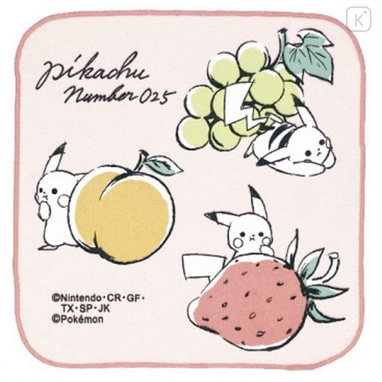 Japan Pokemon Handkerchief - Pikachu / Fruit - 1