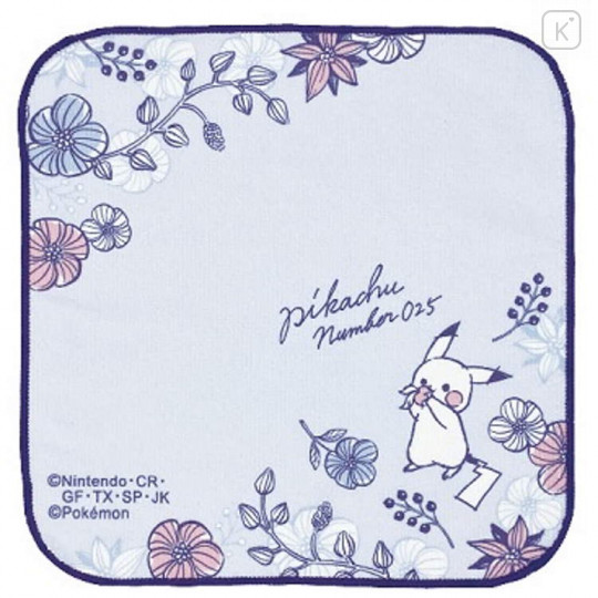 Japan Pokemon Handkerchief - Pikachu / Blue Garden - 1