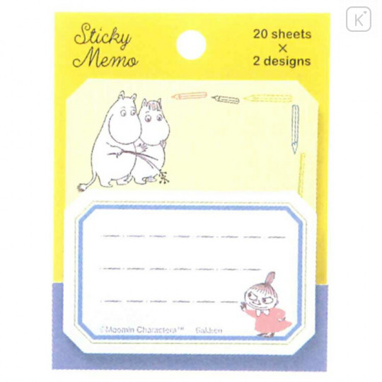 Japan Moomin Sticky Notes - Yellow Blue - 1