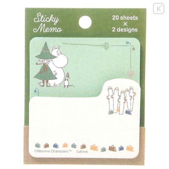 Japan Moomin Sticky Notes - Green Brown - 1