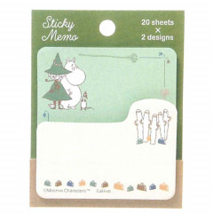 Japan Moomin Sticky Notes - Green Brown