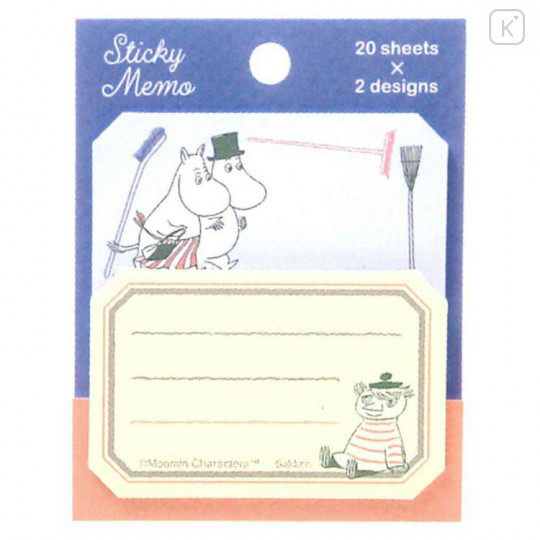Japan Moomin Sticky Notes - Blue Orange - 1