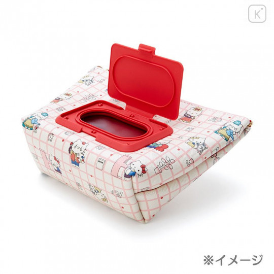 Japan Sanrio Wet Wipe Pocket Pouch - Kuromi - 5
