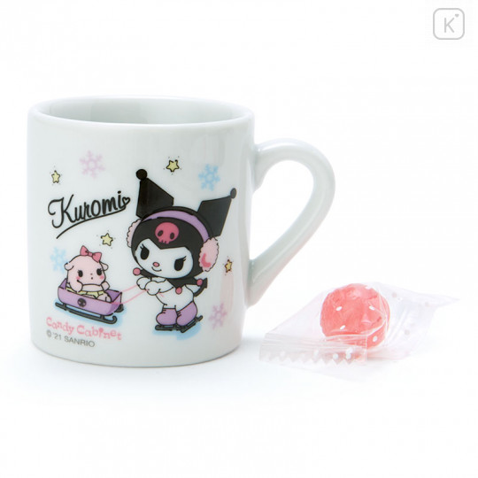 Japan Sanrio Mini Mug & Candy Set - Kuromi - 2
