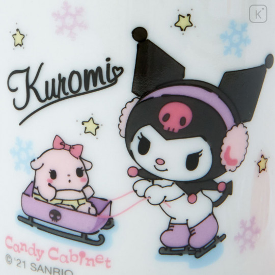 Japan Sanrio Mini Mug & Candy Set - Kuromi - 3