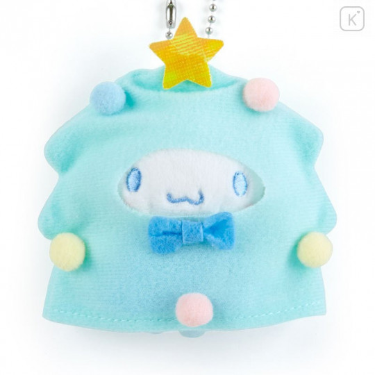 Japan Sanrio Mini Plush Keychain with Candy - Cinnamoroll / Christmas Tree - 4