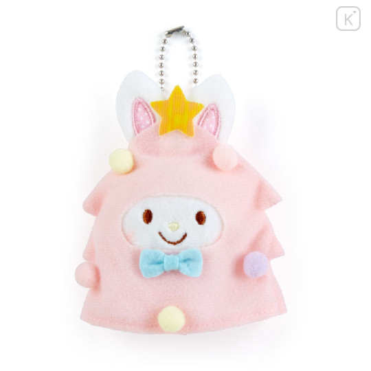 Japan Sanrio Mini Plush Keychain with Candy - Wish Me Mell / Christmas Tree - 1