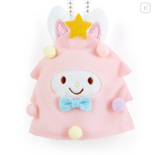 Japan Sanrio Mini Plush Keychain with Candy - Wish Me Mell / Christmas Tree - 4