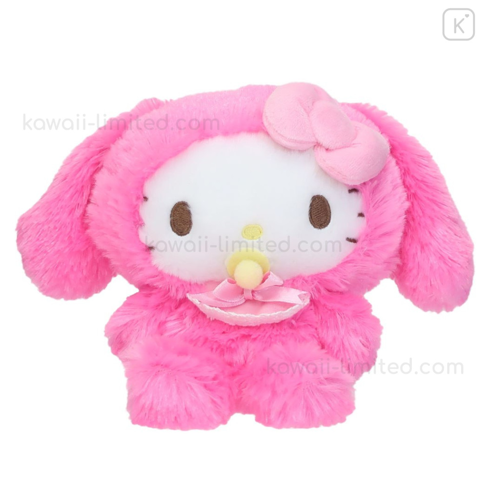 fluffy hello kitty plush