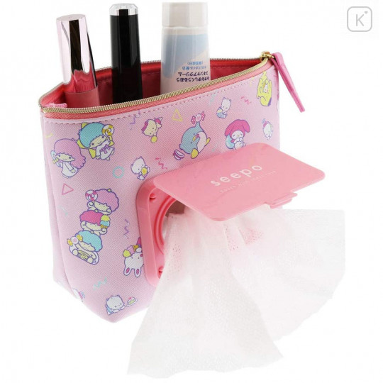 Japan Sanrio Wet Wipe Pocket Pouch - Mix Characters - 7