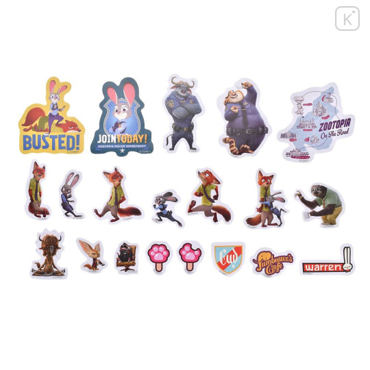 Japan Disney Store Flake Stickers with Case - Zootopia - 1