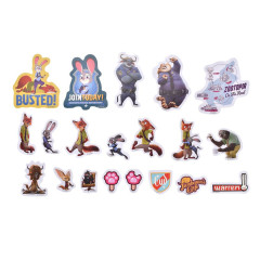 Japan Disney Store Flake Stickers with Case - Zootopia