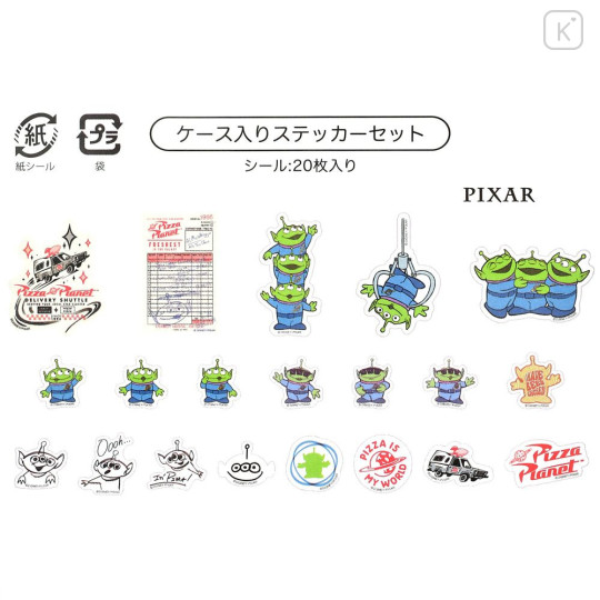 Japan Disney Store Flake Stickers with Case - Aliens - 4