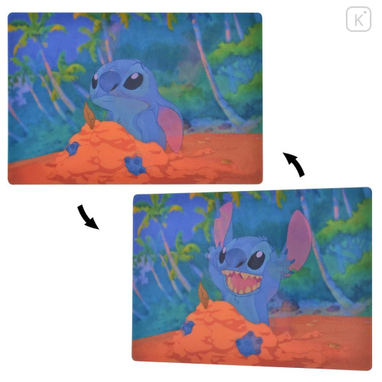 Japan Disney Store Lenticular Postcard - Stitch : Sandcastle - 1