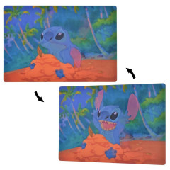 Japan Disney Store Lenticular Postcard - Stitch : Sandcastle
