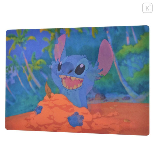Japan Disney Store Lenticular Postcard - Stitch : Sandcastle - 4