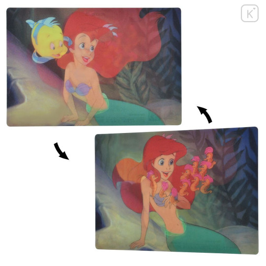 Japan Disney Store Lenticular Postcard - Ariel & Flounder : Whispering Under the Sea - 1