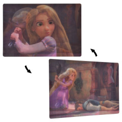 Japan Disney Store Lenticular Postcard - Rapunzel & Flynn Rider : Frying Pan