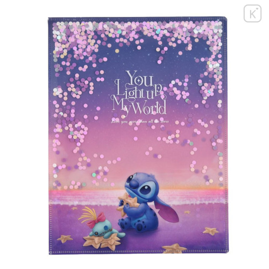 Japan Disney Store 2 Pockets A4 Clear File - Stitch : Stitch Day Collection - 1