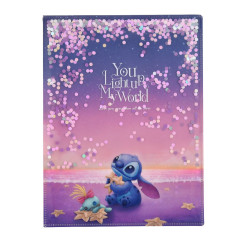 Japan Disney Store 2 Pockets A4 Clear File - Stitch : Stitch Day Collection