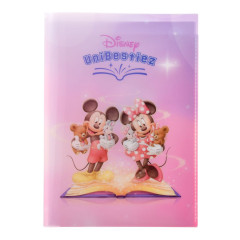 Japan Disney Store 2 Pockets A4 Clear File - UniBestiez Mickey & Minnie : 1st Anniversary