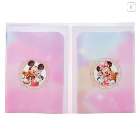 Japan Disney Store 2 Pockets A4 Clear File - UniBestiez Mickey & Minnie : 1st Anniversary - 2
