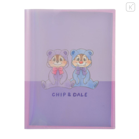 Japan Disney Store 2 Pockets A4 Clear File - Chip & Dale : Hologram - 1