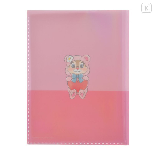 Japan Disney Store 2 Pockets A4 Clear File - Chip & Dale : Hologram - 3