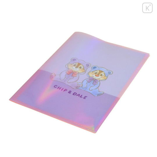 Japan Disney Store 2 Pockets A4 Clear File - Chip & Dale : Hologram - 4