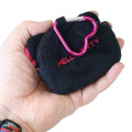Japan Sanrio Face-shaped Pouch with Carabiner - Hello Kitty : Black Pink Gal with Glasses - 2