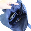 Japan Sanrio Denim Sagara Embroidery Tote Bag - Hello Kitty : Phone Call - 4