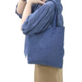 Japan Sanrio Denim Sagara Embroidery Tote Bag - Hello Kitty : Phone Call - 6