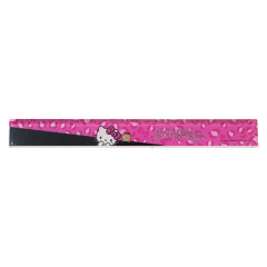 Japan Sanrio 17cm Ruler - Hello Kitty : Gal Art Big Ribbon Leopard