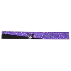 Japan Sanrio 17cm Ruler - Kuromi : Gal Art Big Ribbon Leopard