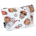 Japan Sanrio Cosmetic Pouch - Hello Kitty : Canvas Tan Sunburned Swimsuit Beach - 2