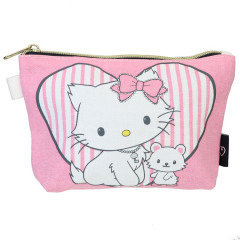 Japan Sanrio Cosmetic Pouch - Charmmy Kitty : Canvas Rose Pink