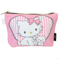 Japan Sanrio Cosmetic Pouch - Charmmy Kitty : Canvas Rose Pink - 1