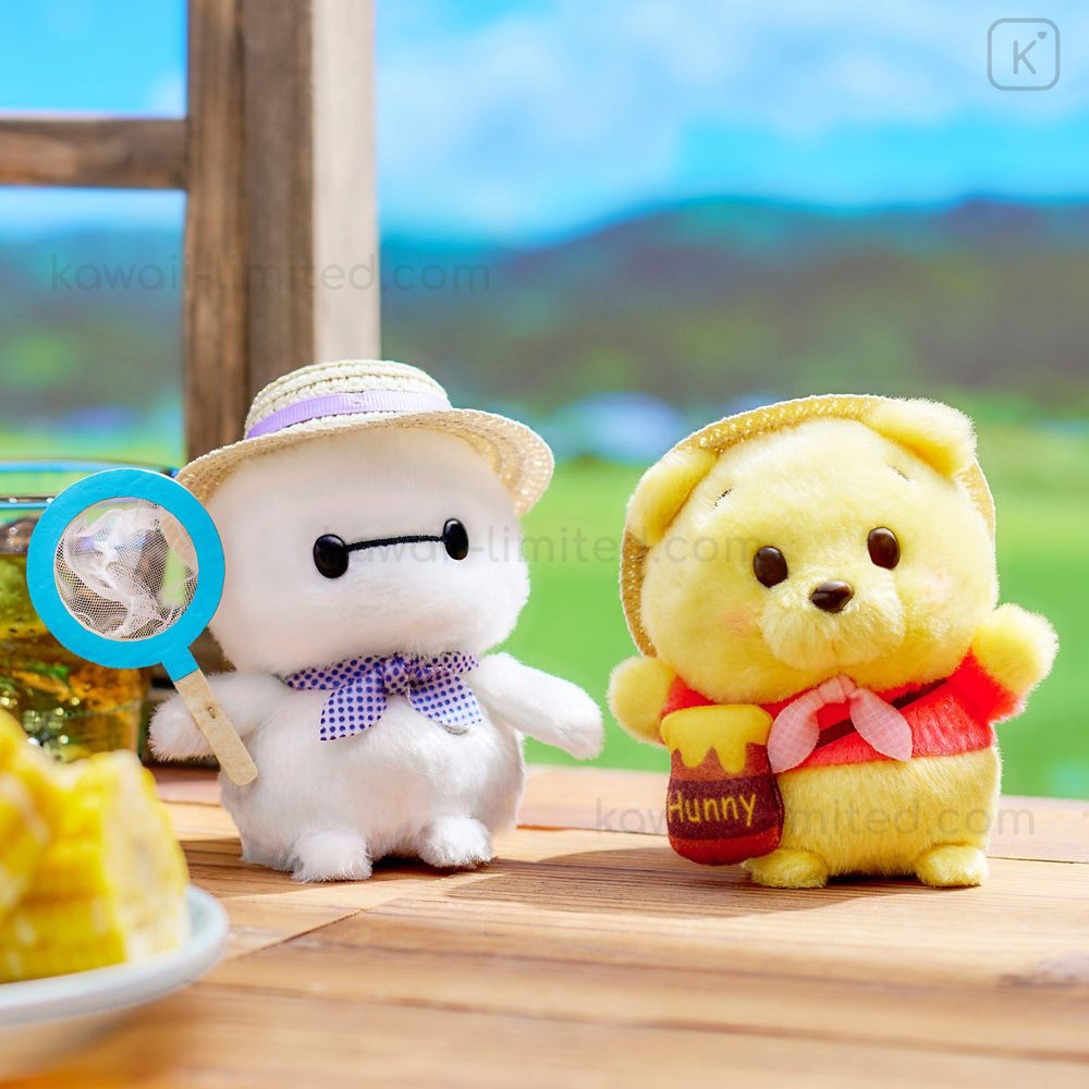 Japan Disney Store Urupocha-chan Plush - Pooh : Straw Hat | Kawaii
