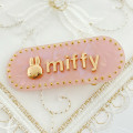 Japan Miffy Acrylic Hair Clip - Sherbet Pearl Marble Pink Gold - 1