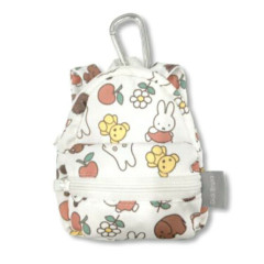Japan Miffy Mini Pouch with Carabiner - Backpack Style White